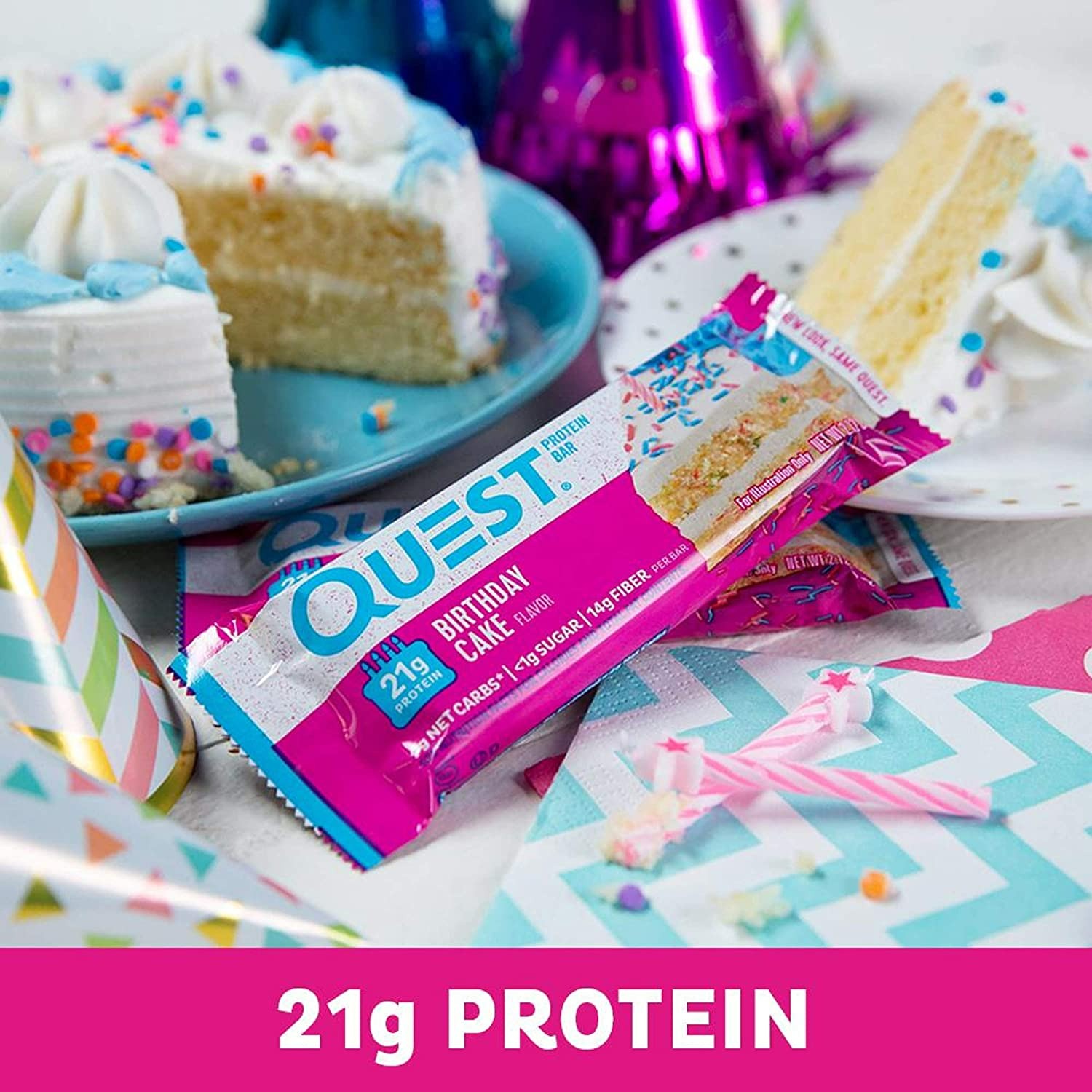 Quest Nutrition Birthday Cake Protein Bars  - 12 Adet