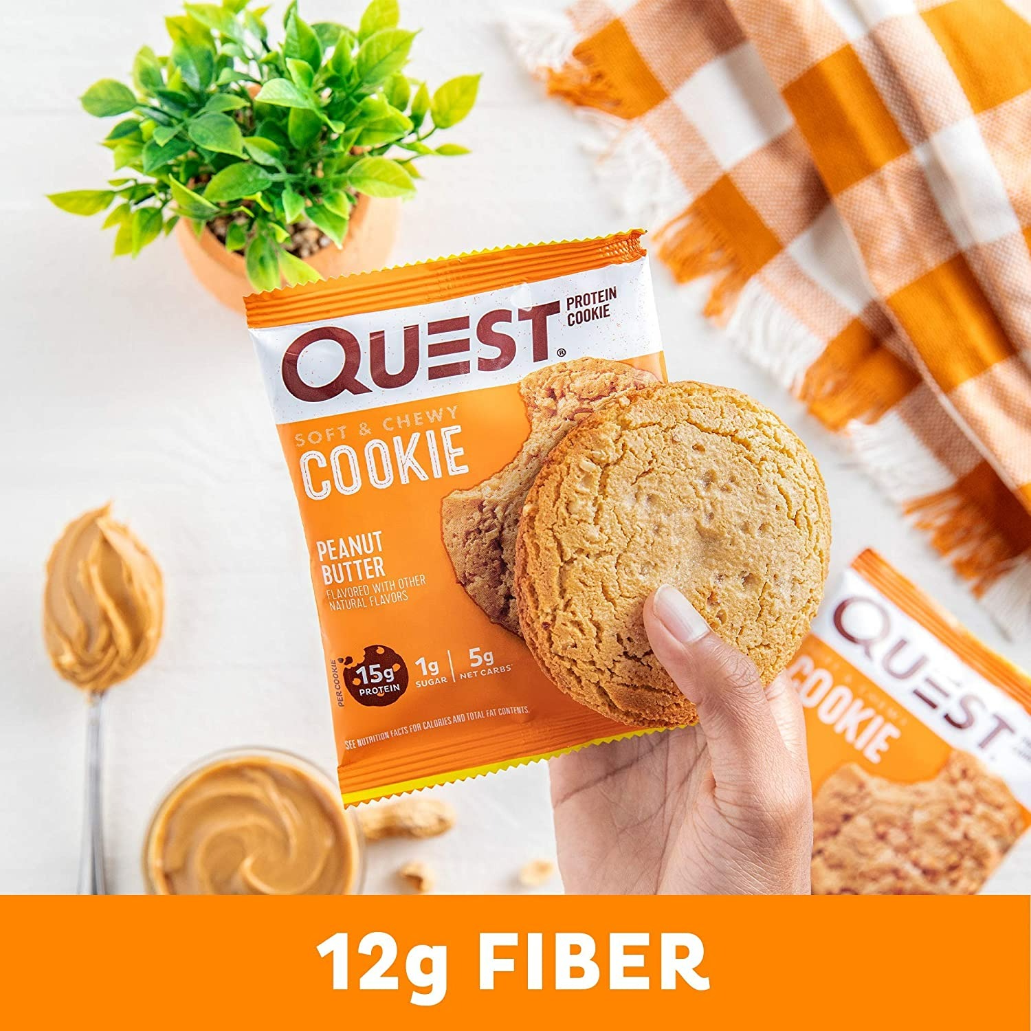 Quest Nutrition Peanut Butter Protein Cookie  - 12 Adet