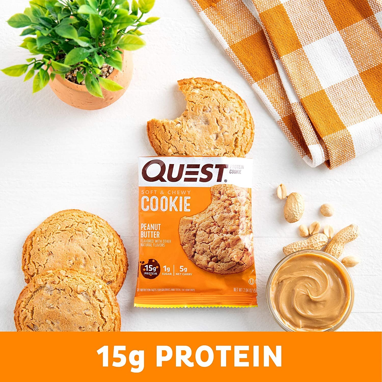 Quest Nutrition Peanut Butter Protein Cookie  - 12 Adet