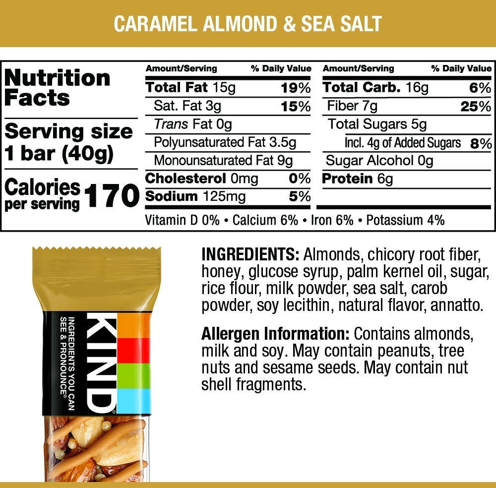 KIND Caramel Almond & Sea Salt - 8.4 Oz - 6'lı Paket