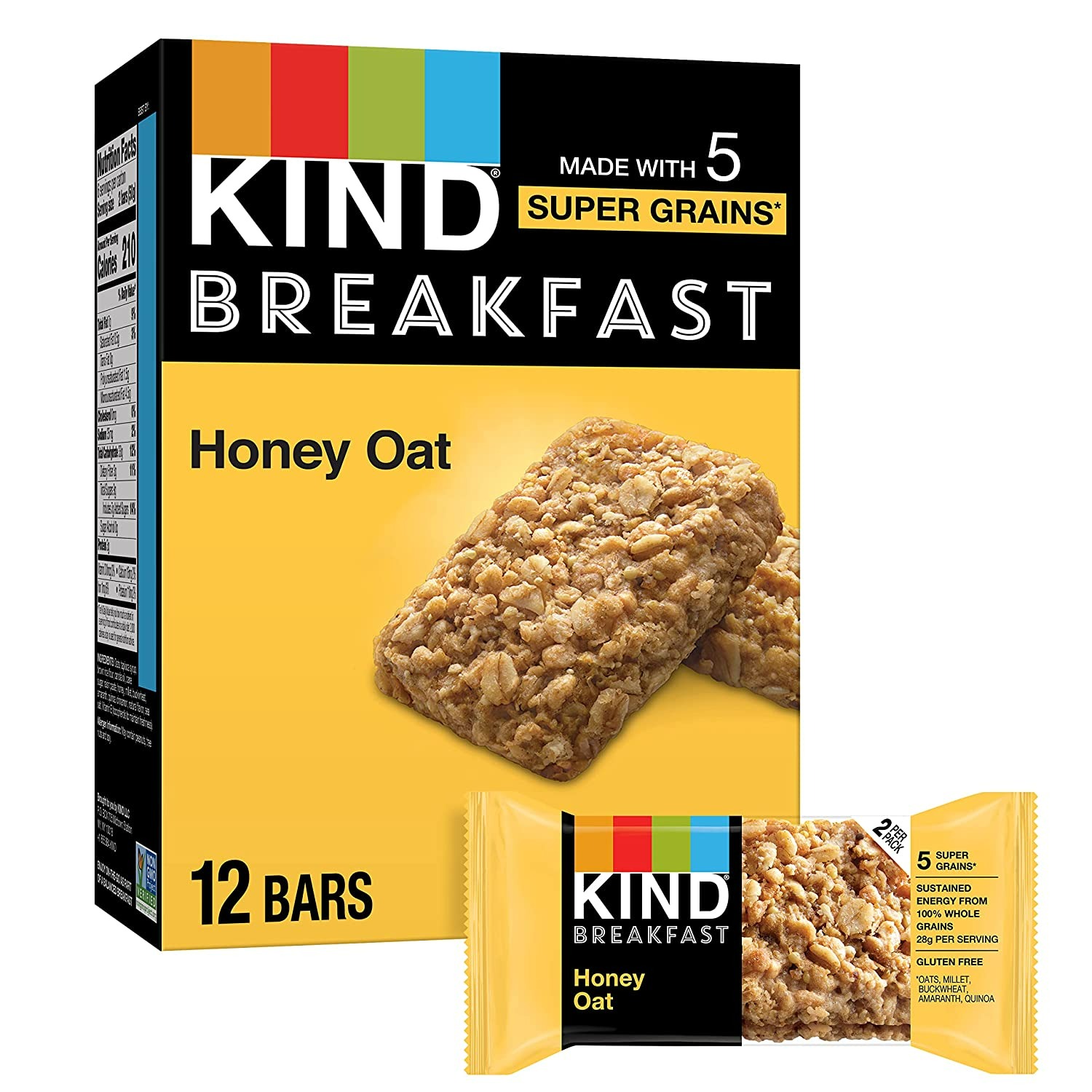 KIND Breakfast Bars - Honey Oat - 6 Adet