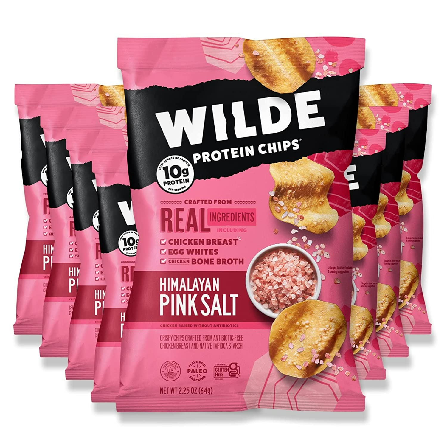 Wilde Himalayan Pink Salt Chicken Chips - 2.25 Oz - 8'li Paket