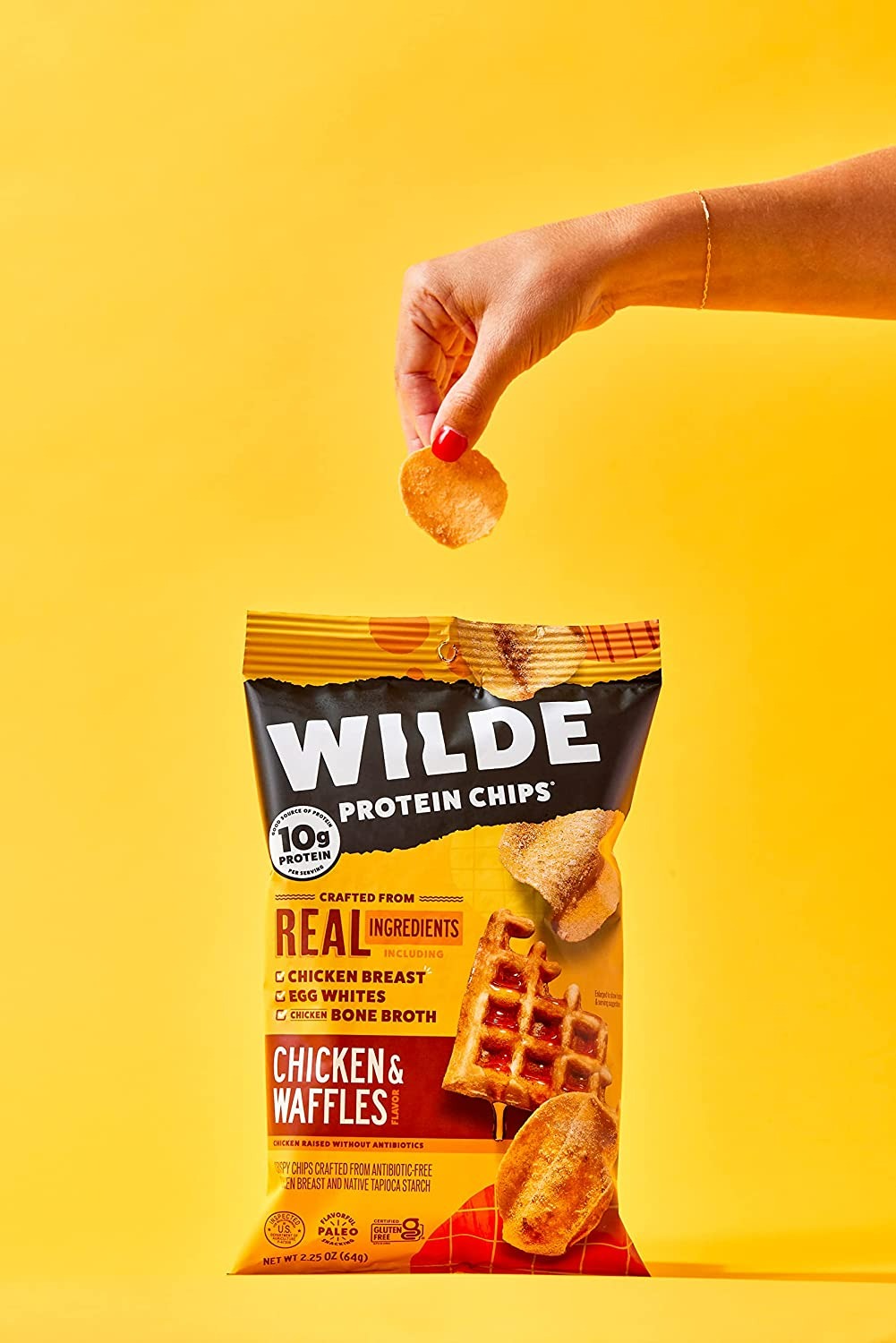 Wilde Chicken and Waffles Chicken Chips - 2.25 Oz - 3'lü Paket