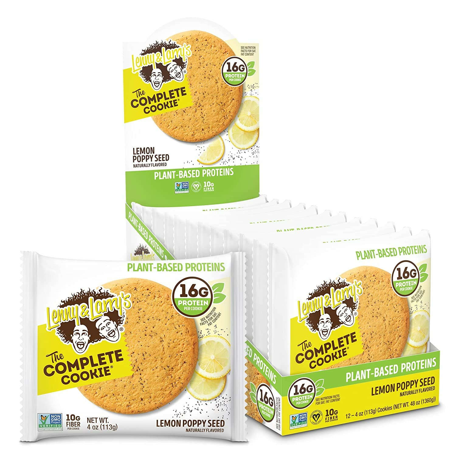 Lenny & Larry's The Complete Cookie- Lemon Poppy Seed- 4 Oz - 12 Adet