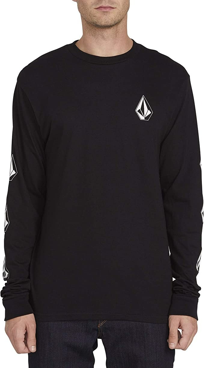 Volcom Men's Iconic Deadly Stones Long Sleeve T-Shirt - Siyah