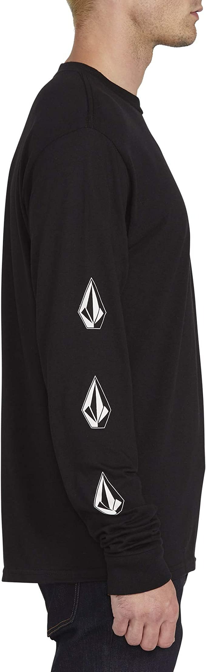 Volcom Men's Iconic Deadly Stones Long Sleeve T-Shirt - Siyah