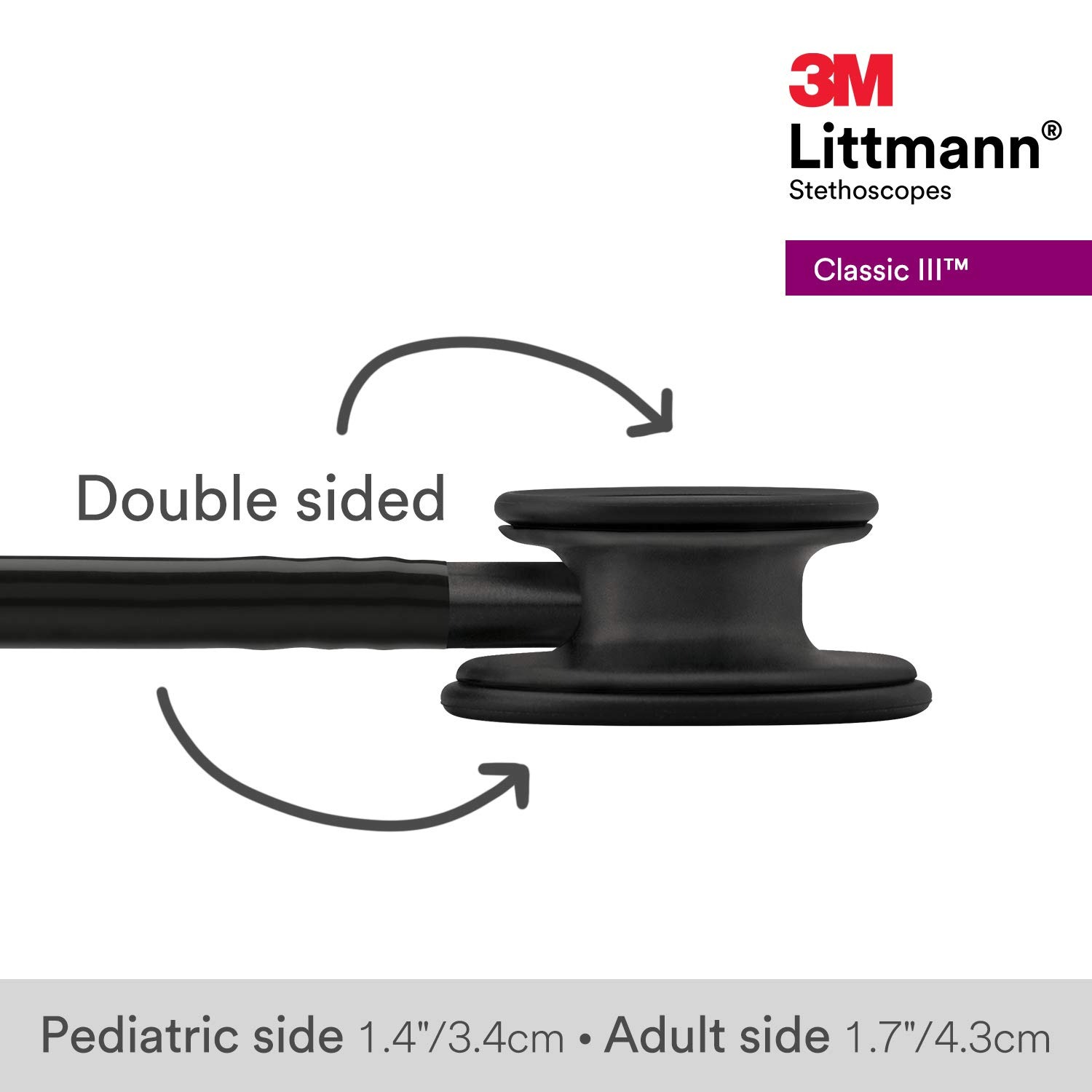 3M Littmann Classic III Monitoring Stethoscope - Black Edition - 27 Inç