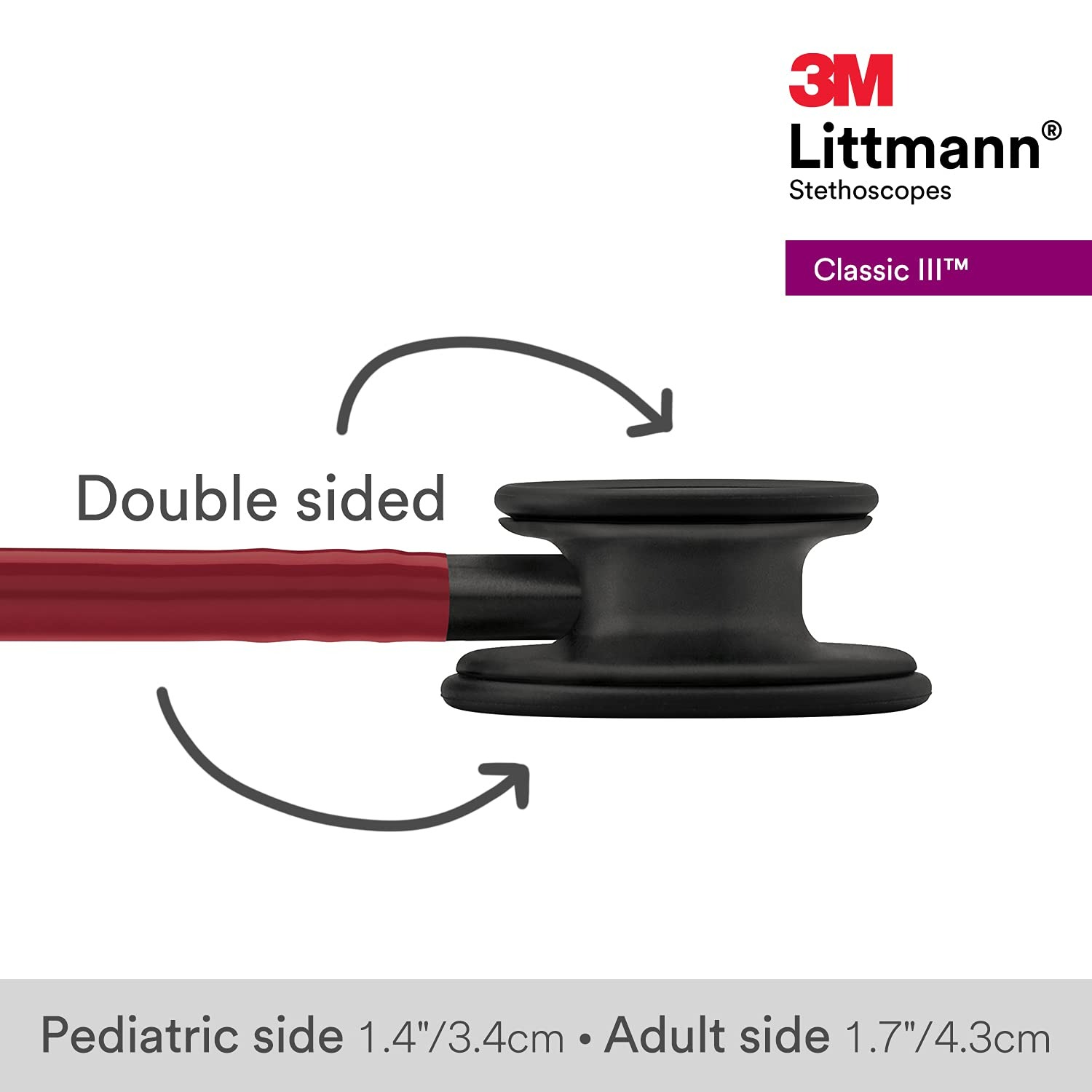 3M Littmann Classic III Monitoring Stethoscope - Kırmızı - 27 Inç