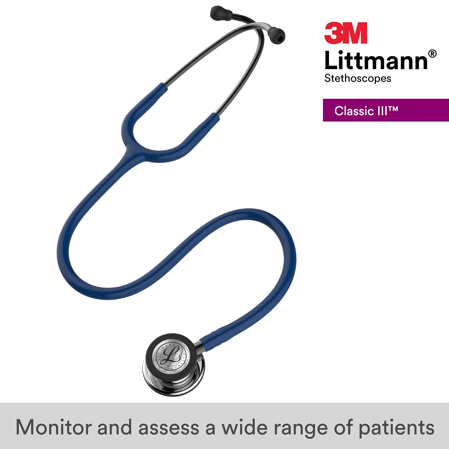 3M Littmann Classic III Monitoring Stethoscope - Lacivert - 27 Inç