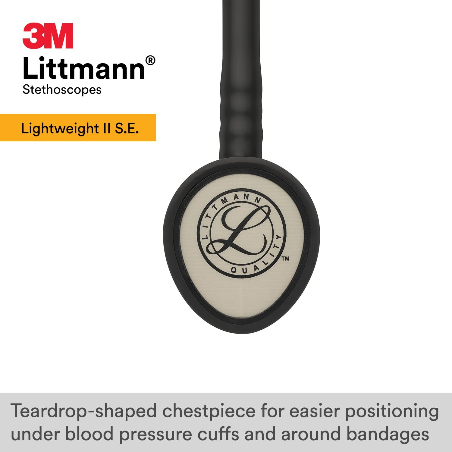 3M Littmann Lightweight II S.E. Stethoscope - Black Tube - 28 Inç