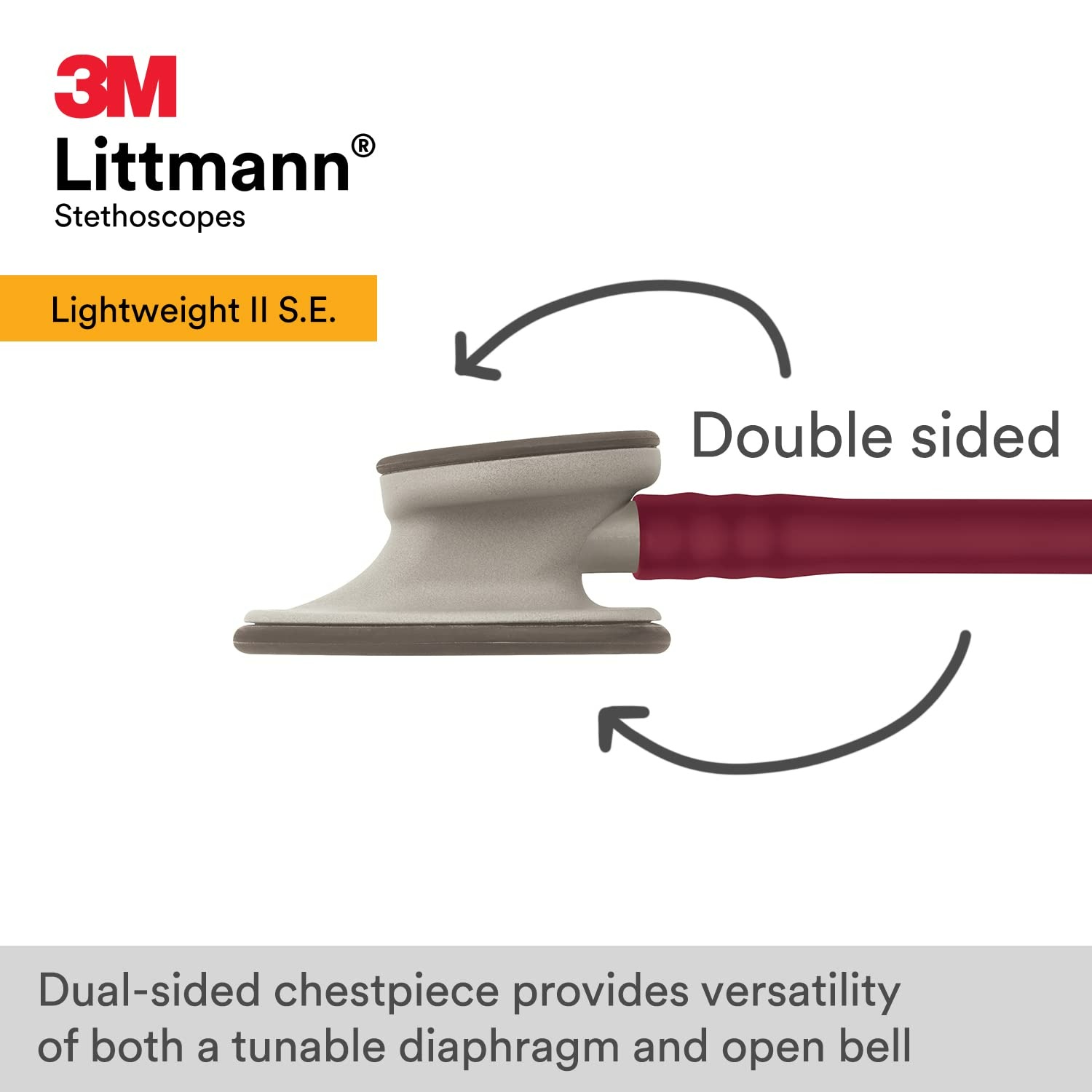 3M Littmann Lightweight II S.E. Stethoscope - Burgundy Tube - 28 Inç