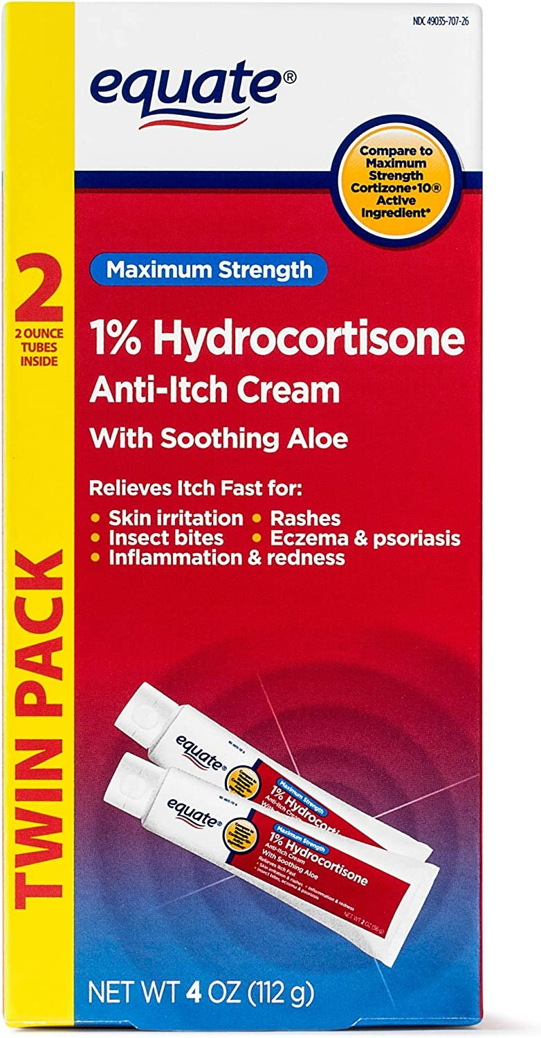 Equate Twinpack 1% Hydrocortisone Anti-Itch Cream