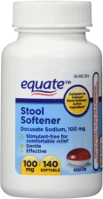 Equate - Stool Softener 100 mg - 140 Kapsül