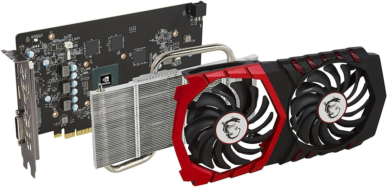 MSI Computer Video Graphic Cards GeForce GTX 1050 TI GAMING X 4G - 4 GB