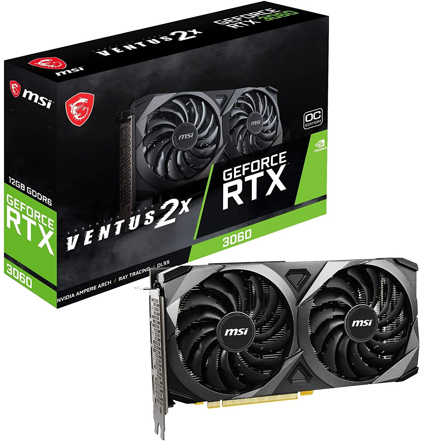 MSI Gaming GeForce RTX 3060 12GB 15 Gbps GDRR6 192-Bit 4 Torx Twin Fan Ampere OC Graphics Card