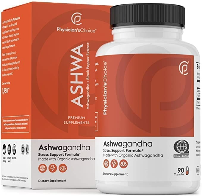 Physician's Choice Organic Ashwagandha - 1950 Mg - 90 Kapsül