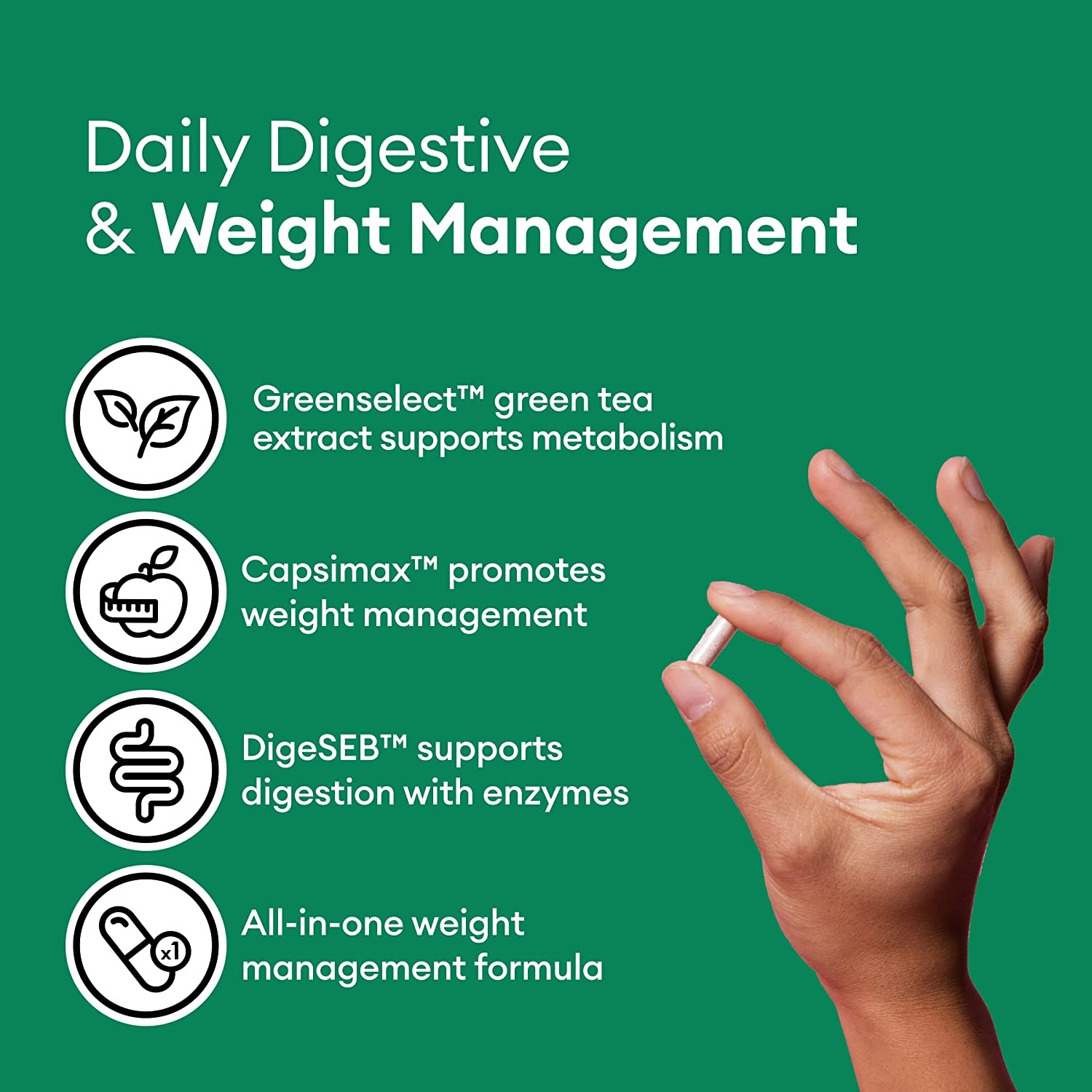 Physician's Choice Probiotics for Weight Management & Bloating- 6 Probiotic Strains - 30 Adet