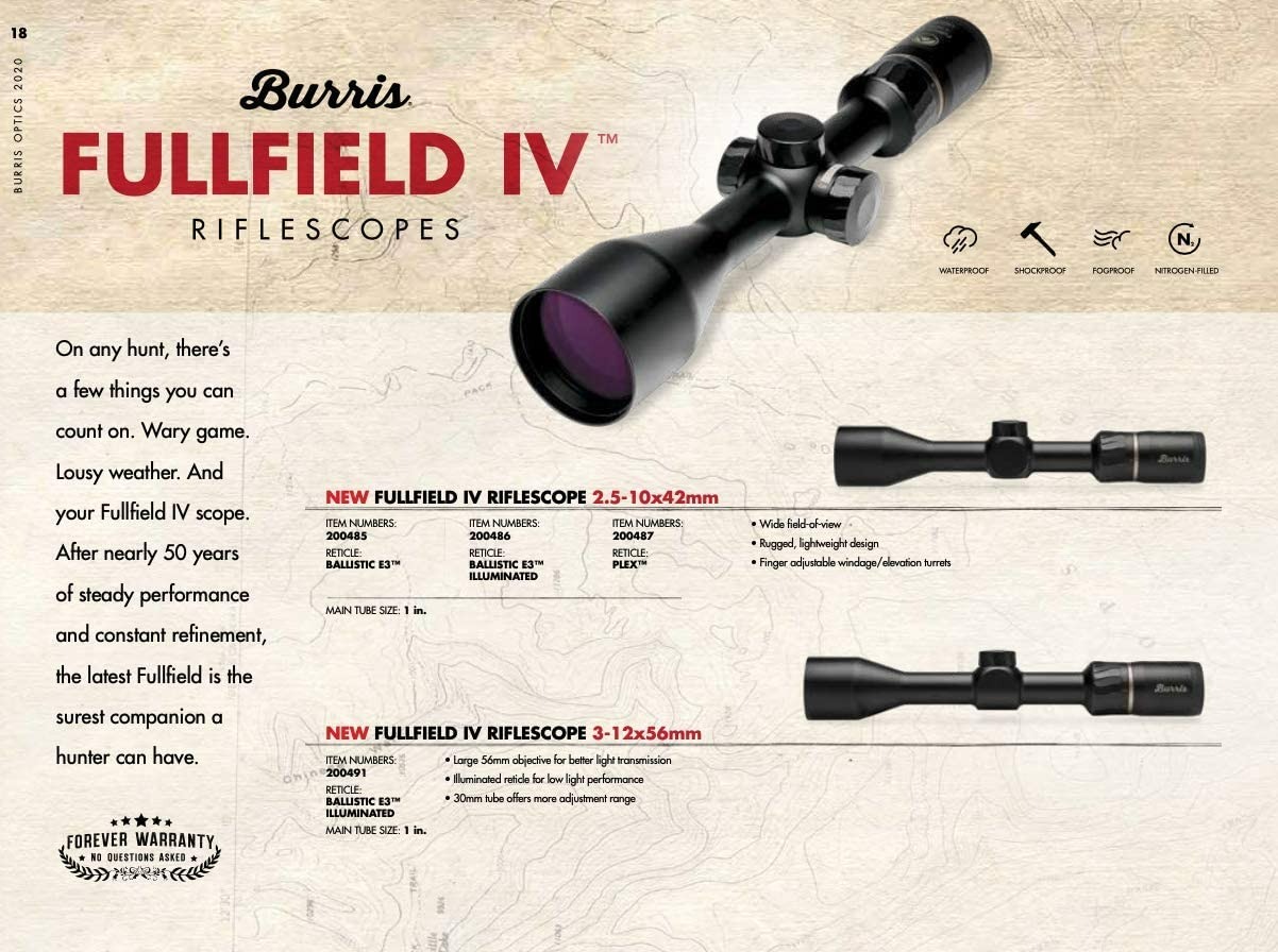 Burris Fullfield IV 4 Hunting Scope  -16x50 mm