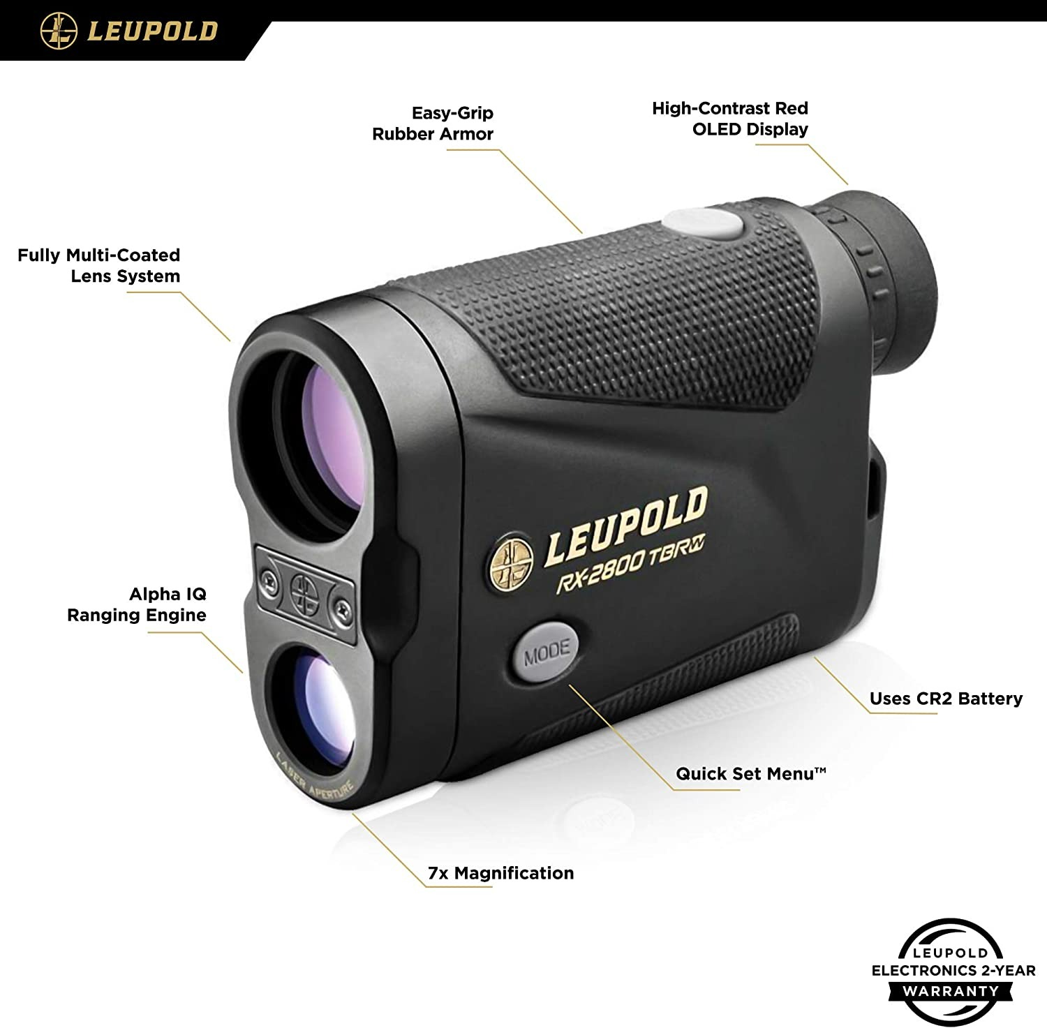 Leupold RX-2800 TBR Laser Rangefinder - 7x