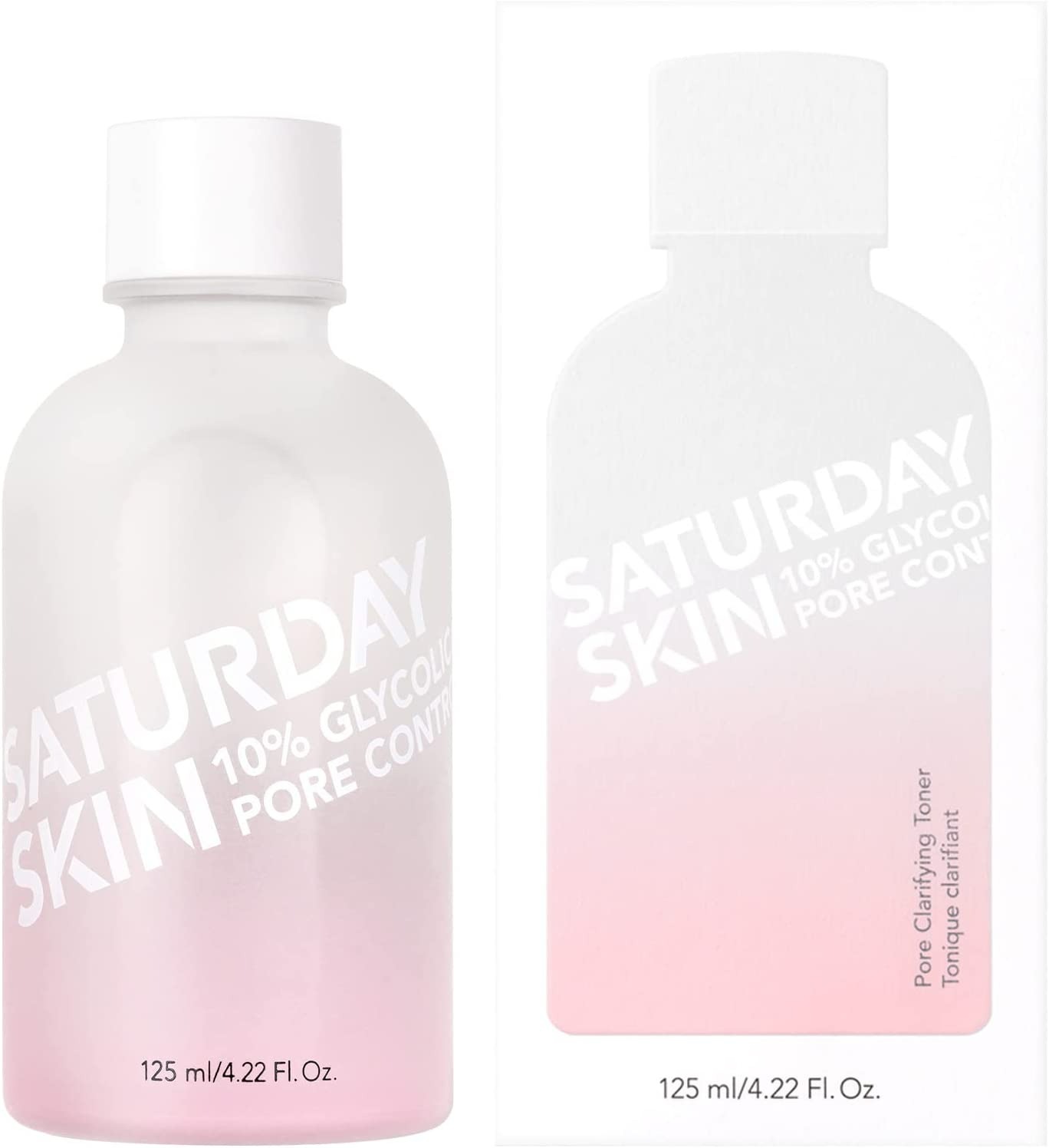 Saturday Skin Pore Clarifying Toner 10% Glycolic Acid&AHA Deep Cleansing Astringent Facial Toner - 4.22 Fl Oz