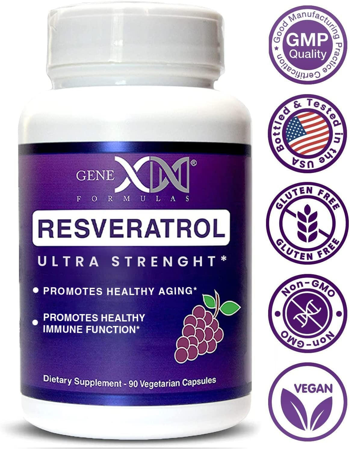 Genex Resveratrol Supplement Japanese Knotweed 1500 mg - 90 Adet