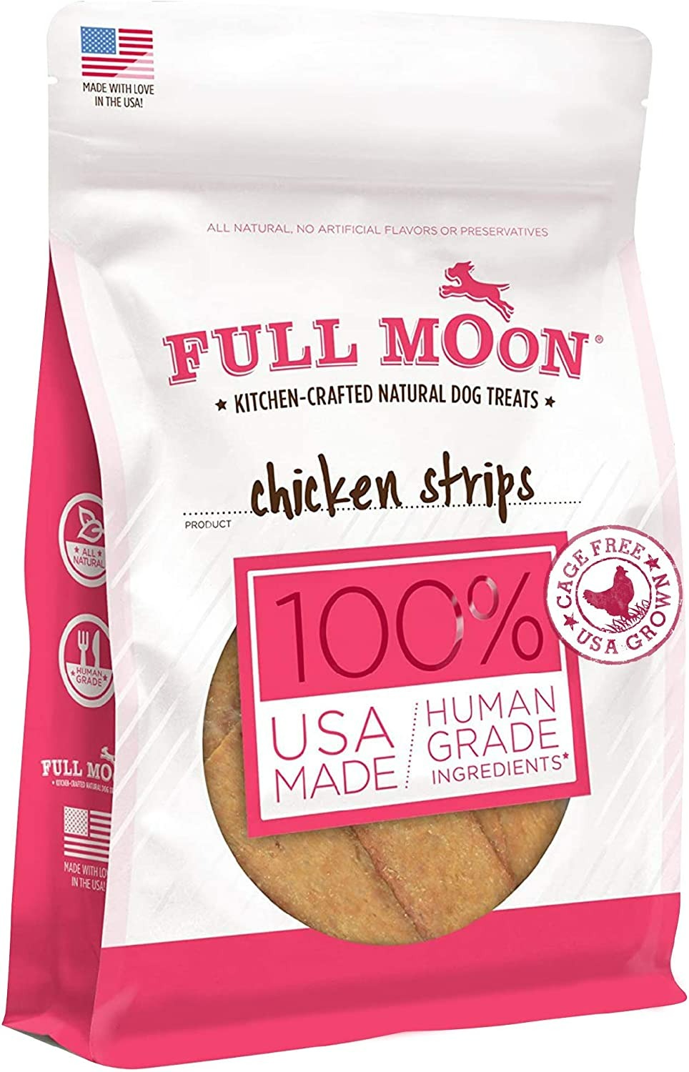 Full Moon Chicken Strips Healthy All Natural Dog Treats  Grain Free - 24 Oz