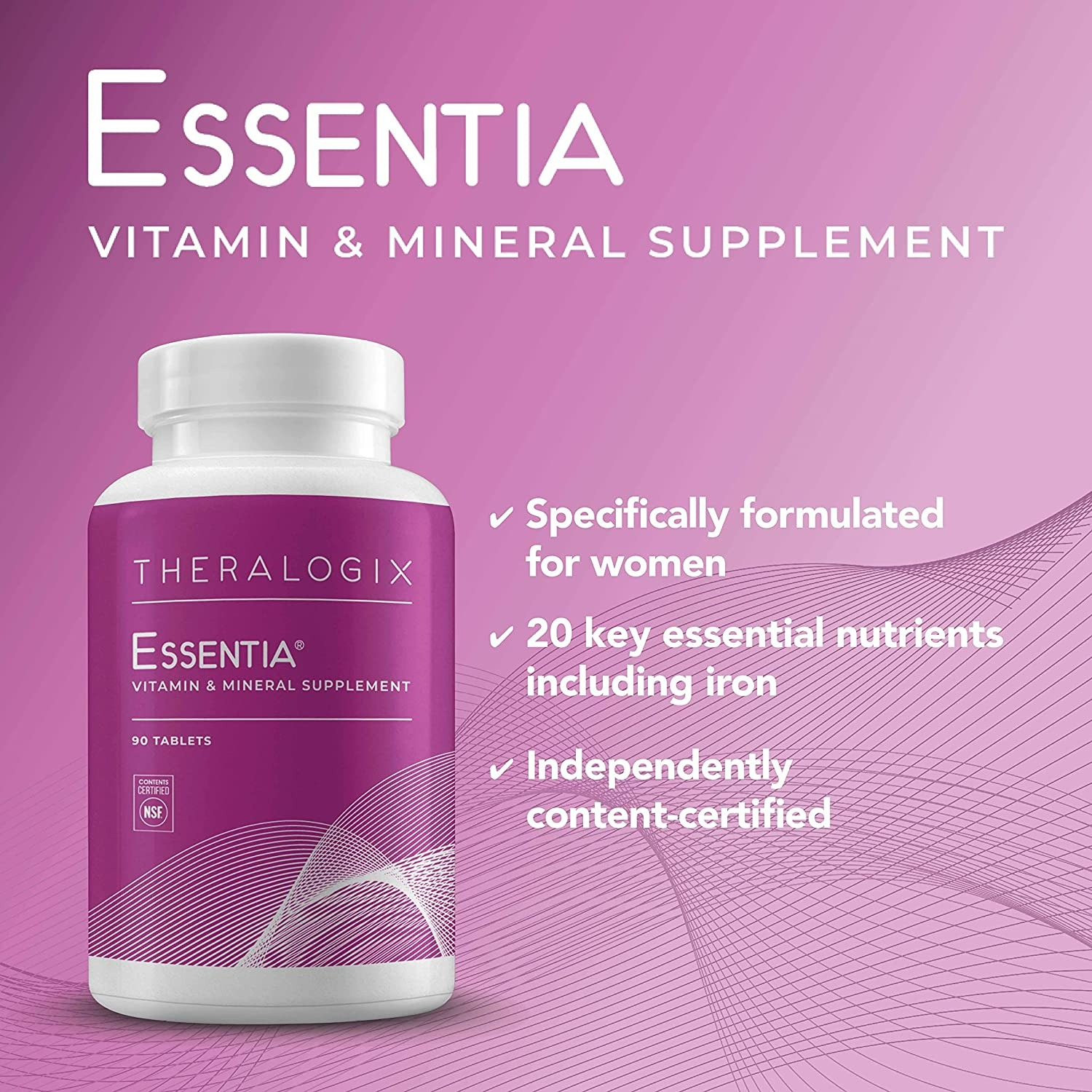 Theralogix Essentia Daily Multivitamin for Women with Iron - 90 Adet