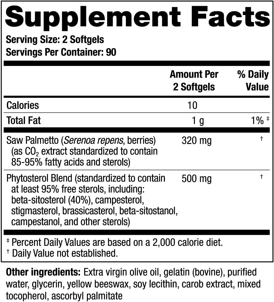 Theralogix Prostate SR Saw Palmetto & Beta-Sitosterol Supplement - 90 Adet