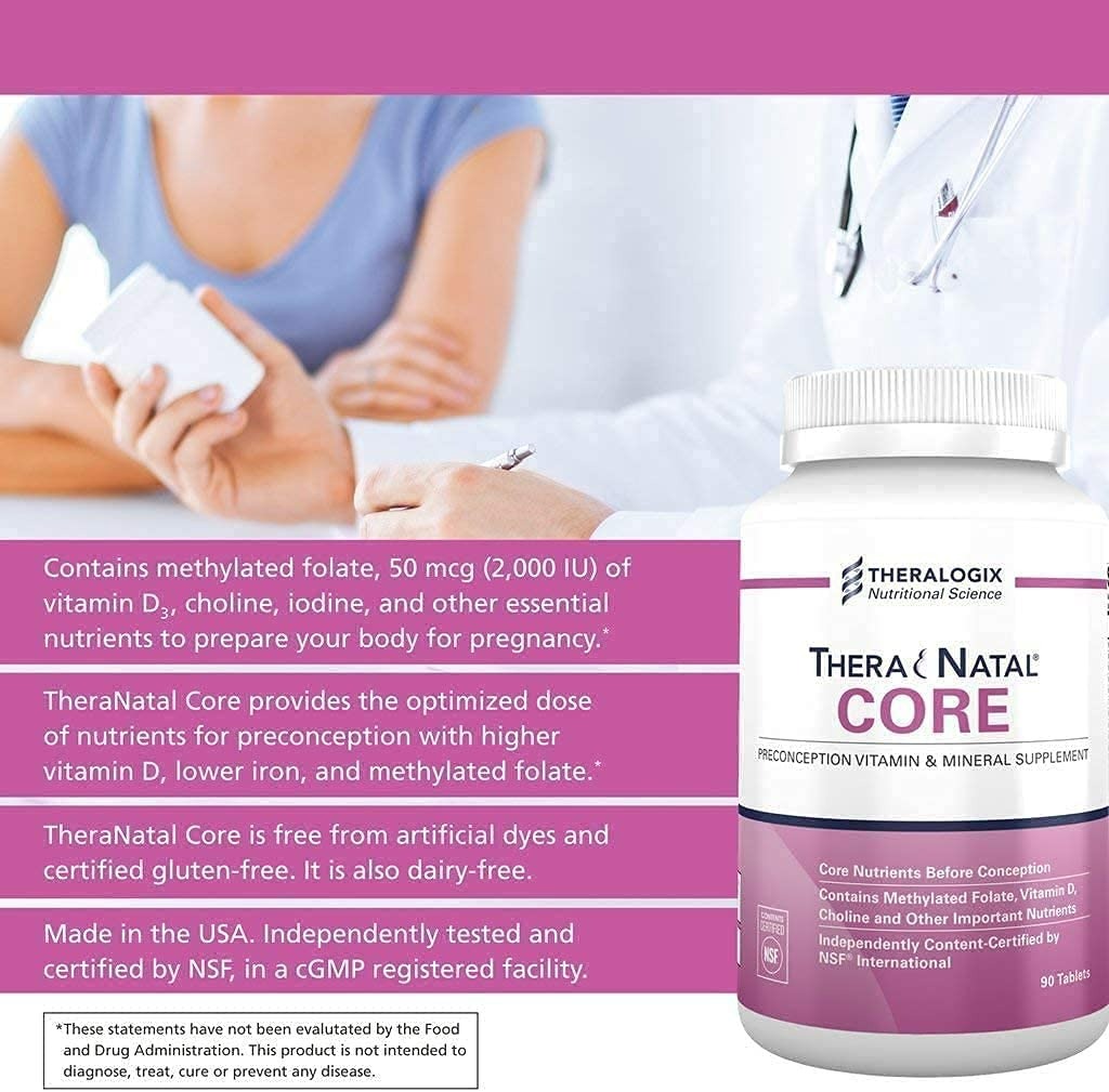 Theralogix TheraNatal Core Preconception Prenatal Vitamin - 90 Günlük