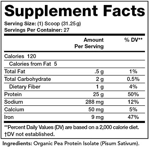 Olympian Labs Plant Based Pea Protein Powder - 30 Oz