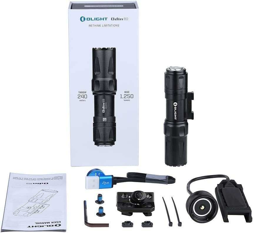 OLIGHT Odin Mini 1250 Lumens Ultra Compact Rechargeable Mlok Mount Weaponlight