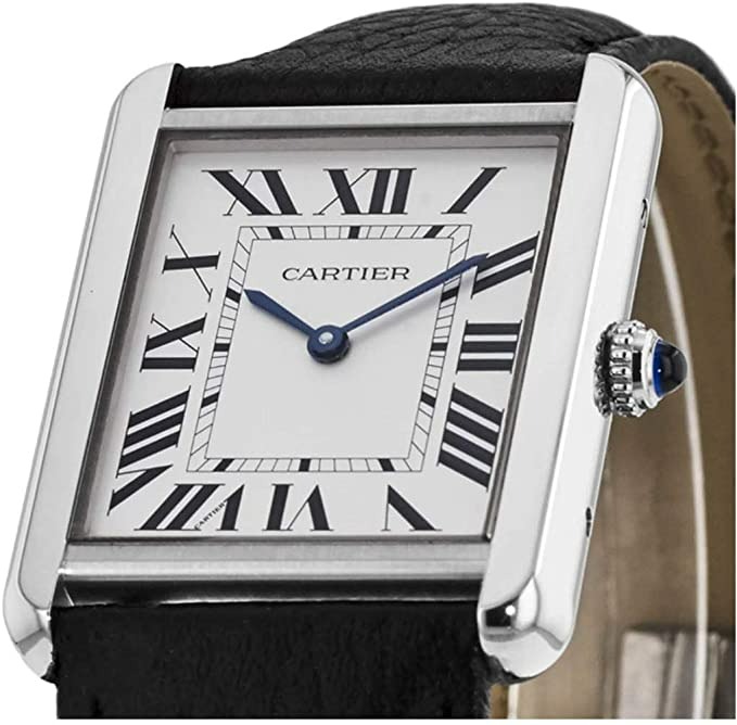 Cartier Tank Solo Steel Leather Ladies Watch WSTA0028 - 27 mm