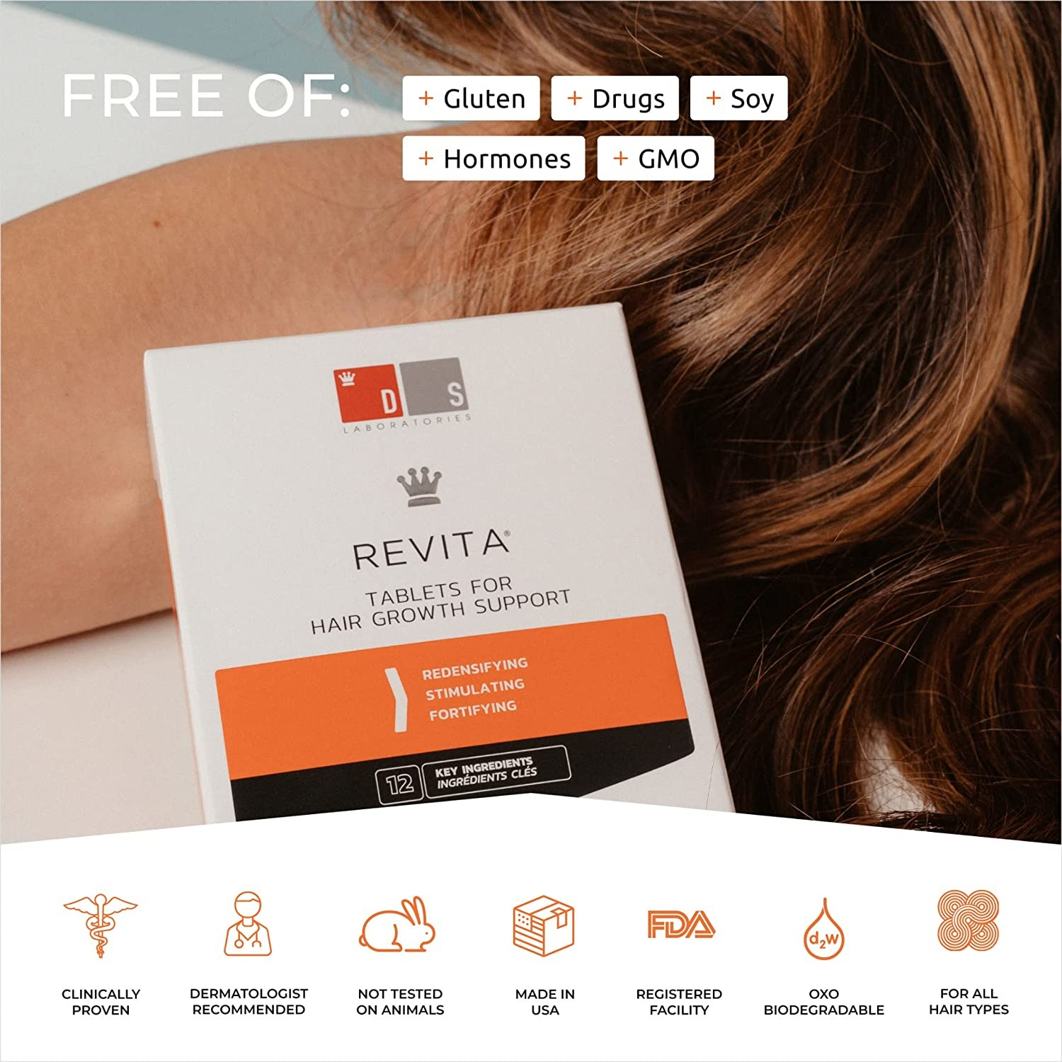 Revita Tablets Hair Growth Supplement, Promotes Hair Growth - 30 Adet