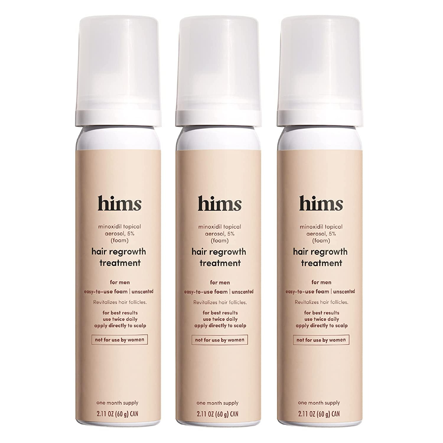 Hims & Hers Extra Strength Hair Regrowth Treatment for Men  - 3 Adet