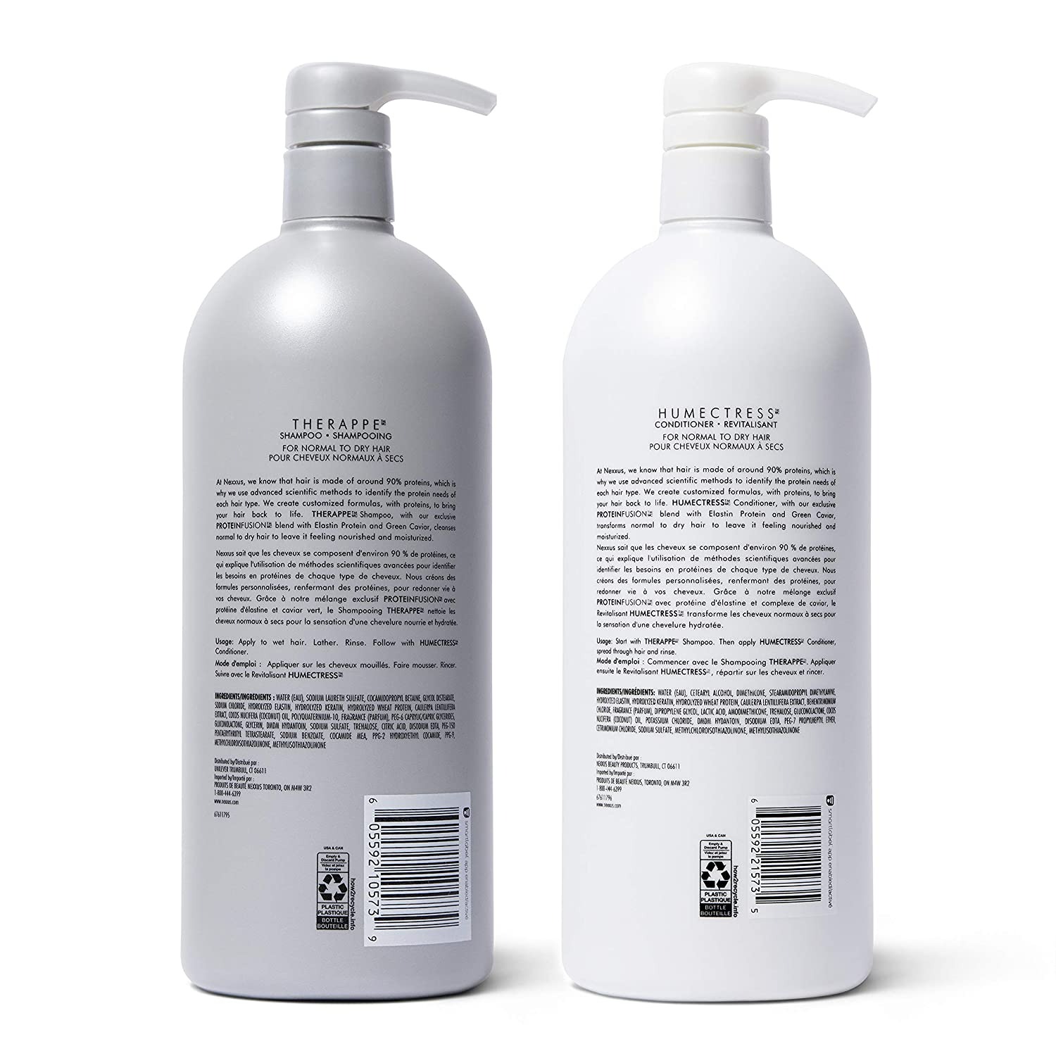 Nexxus Shampoo and Conditioner for Dry Hair - 33.8 Oz - 2 Adet