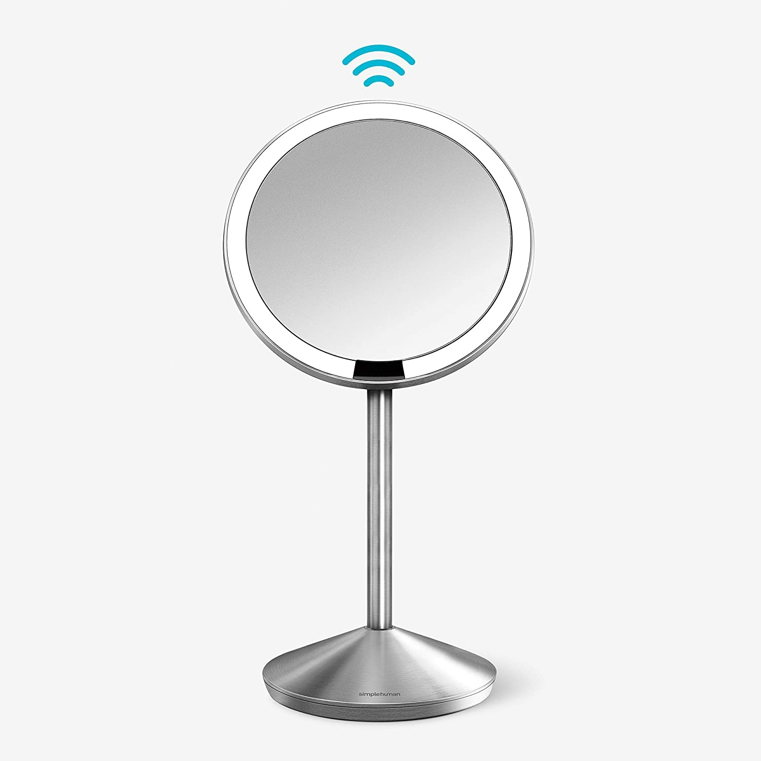 Simplehuman Floor Mount Round Rechargeable Mini Travel Sensor Makeup Mirror