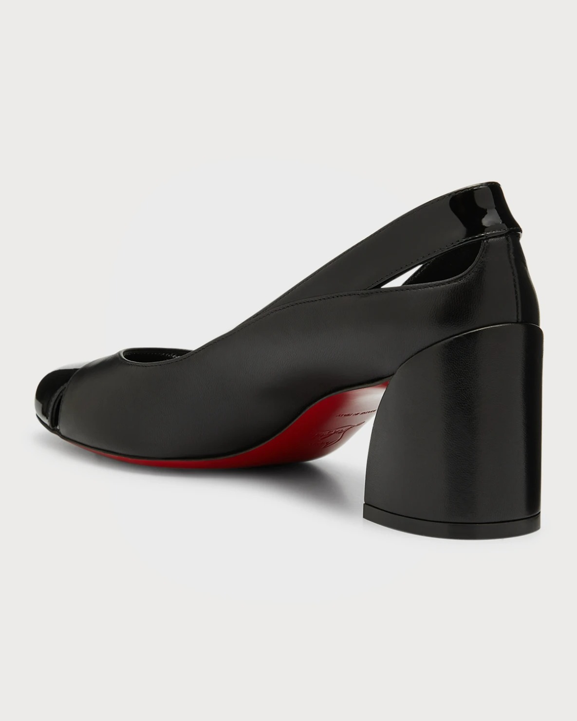 Christian Louboutin Miss Duvette Mixed Leather Red Sole Pumps