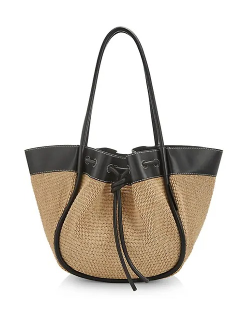 Proenza Schouler XL Raffia Ruched Tote