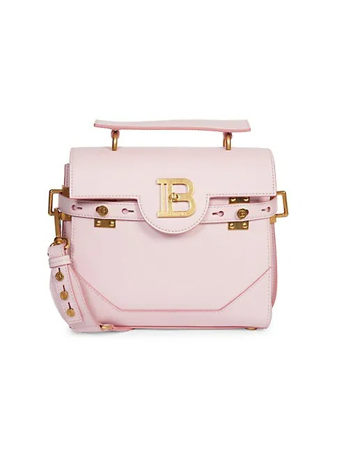 Balmain B-Buzz 23 Leather Top-Handle Bag