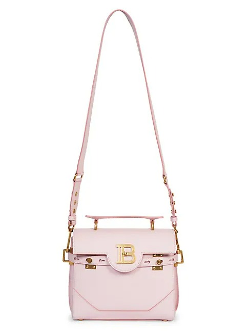 Balmain B-Buzz 23 Leather Top-Handle Bag