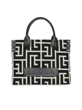 Balmain Small B-Army Monogram Jacquard Shopper Tote Bag