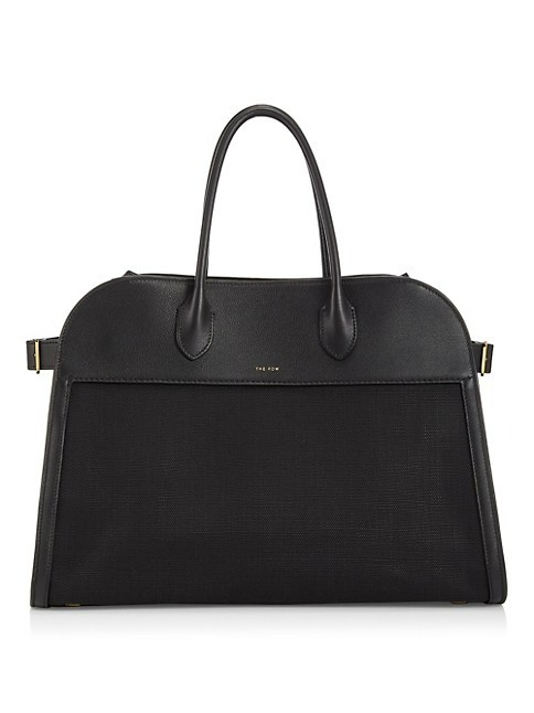 The Row Soft Margaux 15 Canvas & Leather Satchel