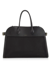 The Row Soft Margaux 15 Canvas & Leather Satchel