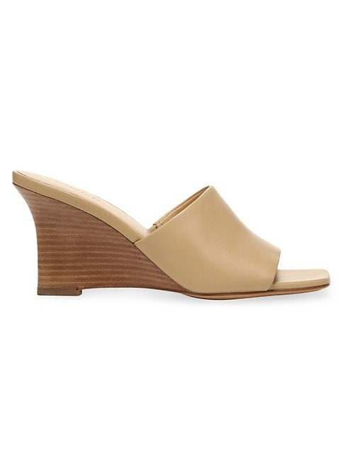 Vince Pia 75MM Leather Wedge Sandals