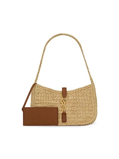 Saint Laurent Le 5 A 7 Mini In Raffia