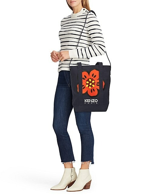 Kenzo Floral Logo Shopper Tote