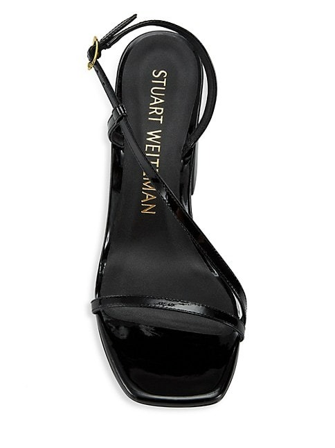 Stuart Weitzman Soiree 85MM Patent Leather Ankle-Strap Sandals