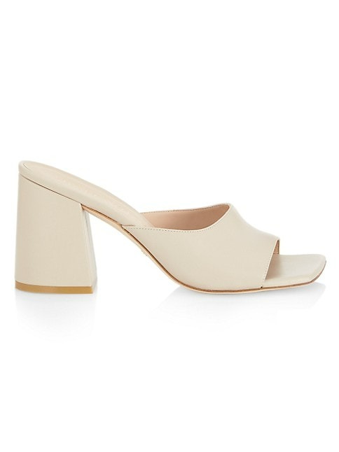 Stuart Weitzman Tia 85MM Leather Mules