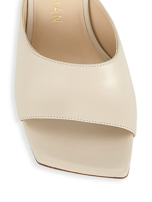 Stuart Weitzman Tia 85MM Leather Mules