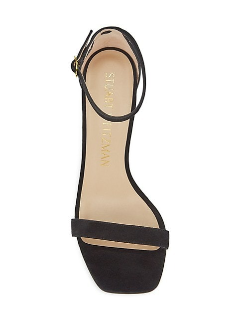 Stuart Weitzman Nudistcurve Suede Ankle-Strap Sandals